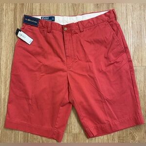 Polo by Ralph Lauren Men's Vibrant Red Flat Front Shorts